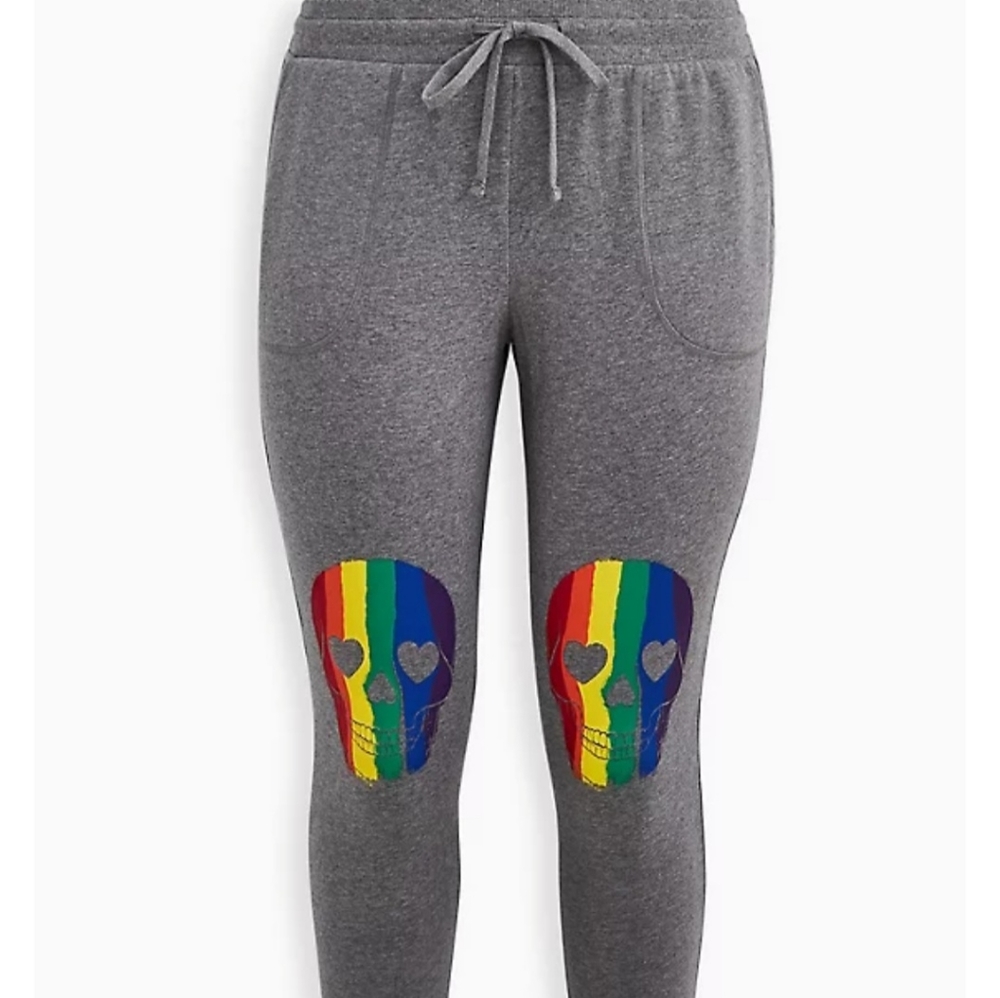 Torrid Rainbow Skull Jogger